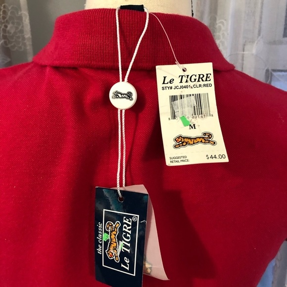 Le Tigre red polo crop shirt -  tiger SZ M classic - Picture 4 of 13